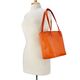 Personalized Orange Ella Leather Travel Tote Bag Image 3 of 3